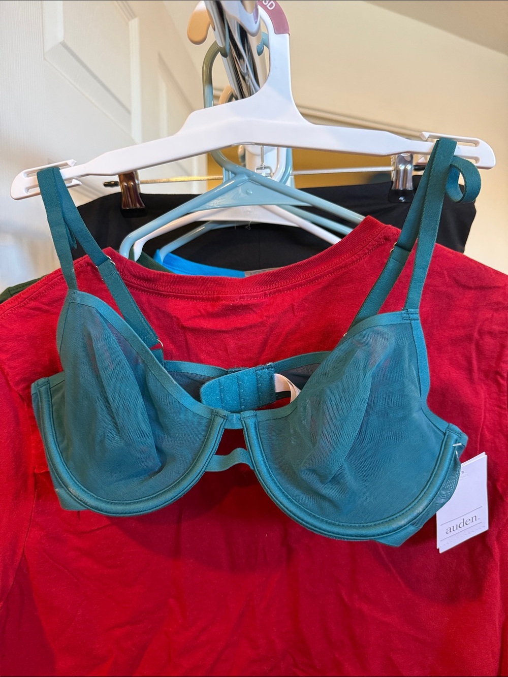 Auden Teal Mesh Underwire Bra